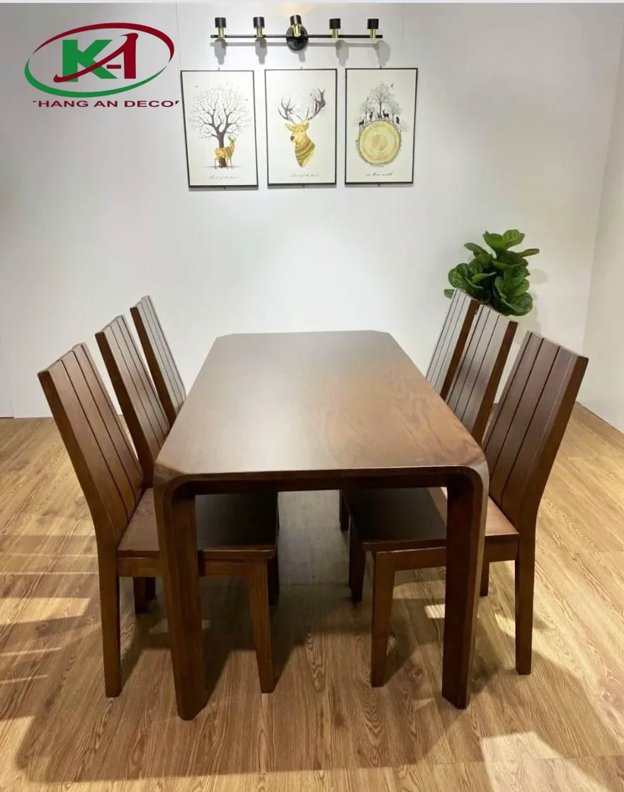 Bàn Ăn Gỗ Sồi 6 Ghế